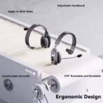 Noise Cancelling Mic Compatible with Phones Headset for Call Center Office Trucker